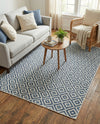 Urban Oasis Rugs Collection Area Rug -  Rooftop (Blue) Rectangle Blue  lifestyle 8
