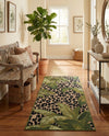 Seaside Blooms Collection Area Rug -  Lotus Runner Green  lifestyle 46