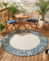 Savannah Escape Collection Area Rug - Serengeti Round Ivory  lifestyle 57