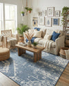 Desert Nomad Terrace Collection Area Rug - Sahara (Blue) Rectangle Blue  lifestyle 9