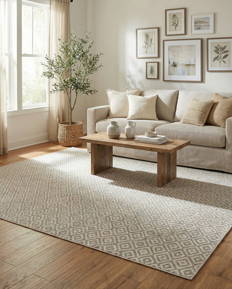 Urban Oasis Rugs Collection Area Rug -  Rooftop (Light Gray) Rectangle Light Gray  lifestyle 14