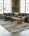 Santa Fe Trails Collection Area Rug -  Chaparral Rectangle Gray  lifestyle 8