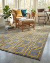 Hollywood Luxe Collection Area Rug -  Beverly (Gray Gold) Rectangle Gray Gold  lifestyle 5