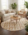 Urban Oasis Rugs Collection Area Rug -  Highrise (Beige) Oval Beige  lifestyle 53