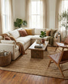 Woven Seaside Jute Collection Area Rug - Savannah (Natural) Square Natural  lifestyle 58