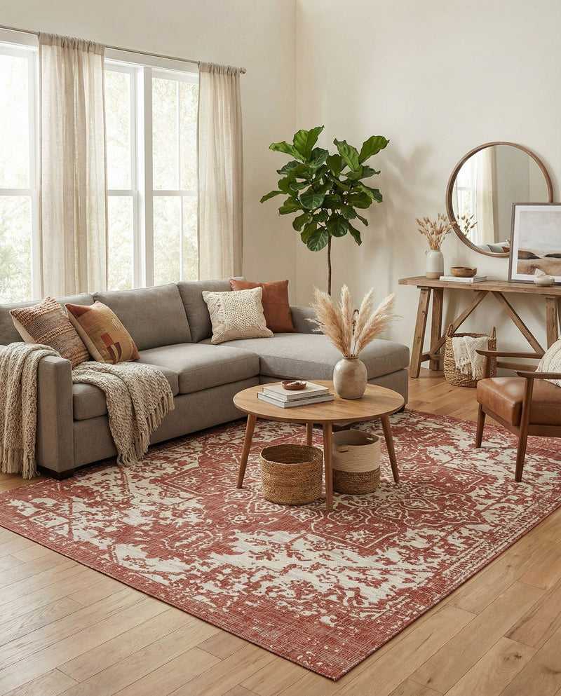 Urban Oasis Rugs Collection Area Rug -  Penthouse (Rust Red) Rectangle Rust Red  lifestyle 13