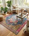 Patio Heritage Collection Area Rug -  Sanctuary Rectangle Multi  lifestyle 14