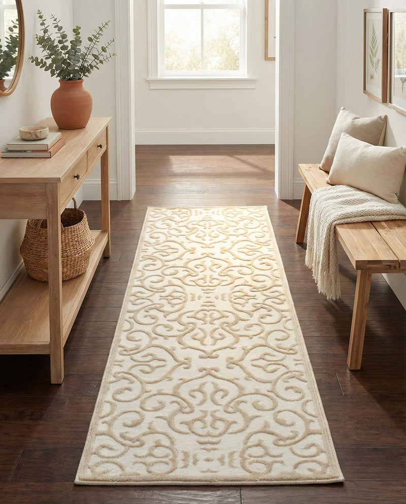 Andes Summit Collection Area Rug -  Pichincha Runner Snow White  lifestyle 66