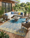 Urban Terrace Collection Area Rug -  Lanai Rectangle Gradient Blue  lifestyle 8