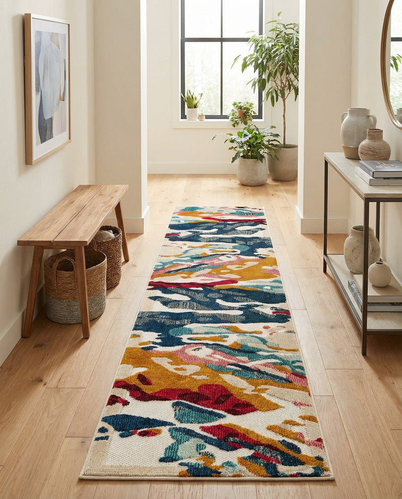 Outdoor Marrakesh Collection Area Rug -  Meknes Runner Multi  lifestyle 63