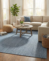 Seaside Serenity Collection Area Rug - Veranda (Blue) Rectangle Blue  lifestyle 34
