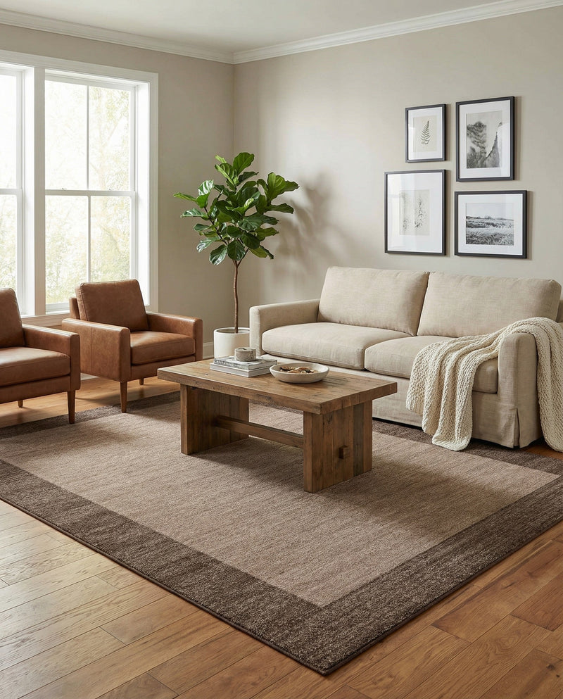 Studio Haven Collection Area Rug -  Conservatory (Light Brown) Rectangle Light Brown  lifestyle 16
