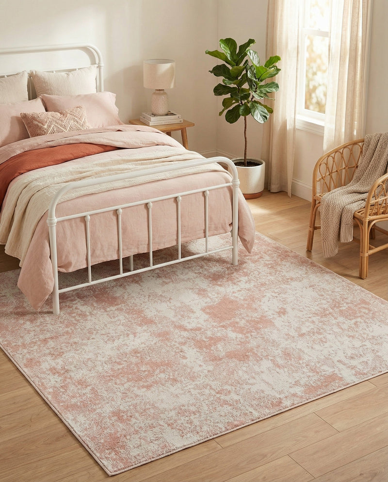 Luminara Sands Collection Area Rug - Elysium (Carnation Pink) Square Carnation Pink  lifestyle 33