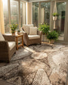 Riviera Elegance Collection Area Rug -  Nice Rectangle Brown  lifestyle 27