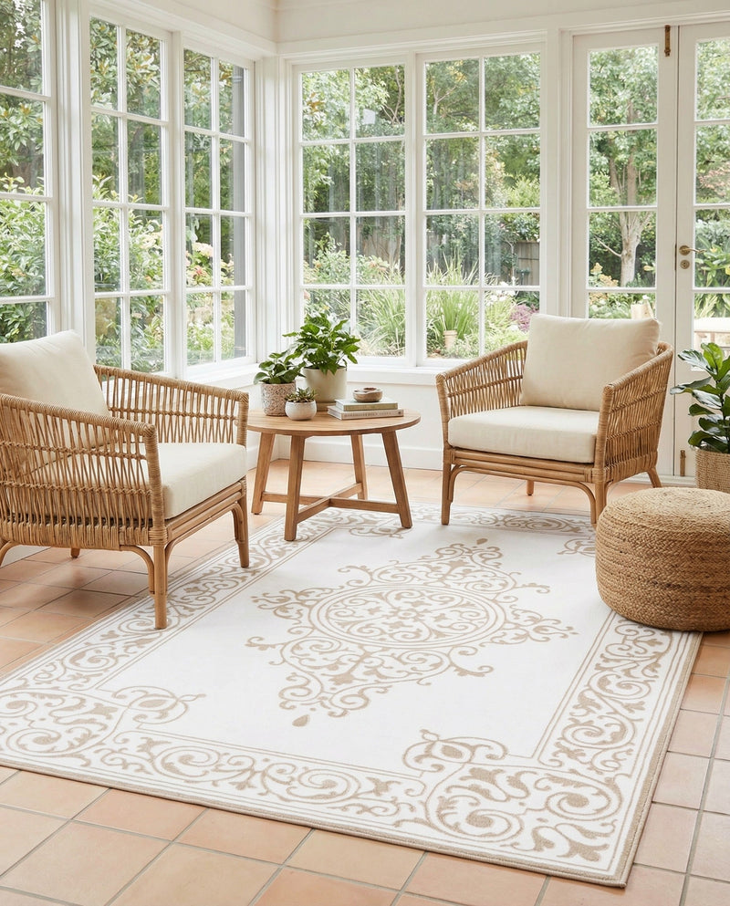 Sanctuary Retreat Collection Area Rug - Haven Rectangle Snow White  lifestyle 30