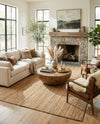 Woven Seaside Elegance Collection Area Rug - Coastline Rectangle Natural  lifestyle 6