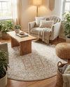 Cambridge Classics Collection Area Rug - Trinity (Beige) Round Beige  lifestyle 65
