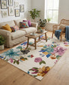 Meadow Breeze Collection Area Rug - Wildflower Rectangle Ivory  lifestyle 14
