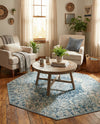 Coastal Haven Collection Area Rug - Seabreeze (Navy Blue) Octagon Navy Blue  lifestyle 63