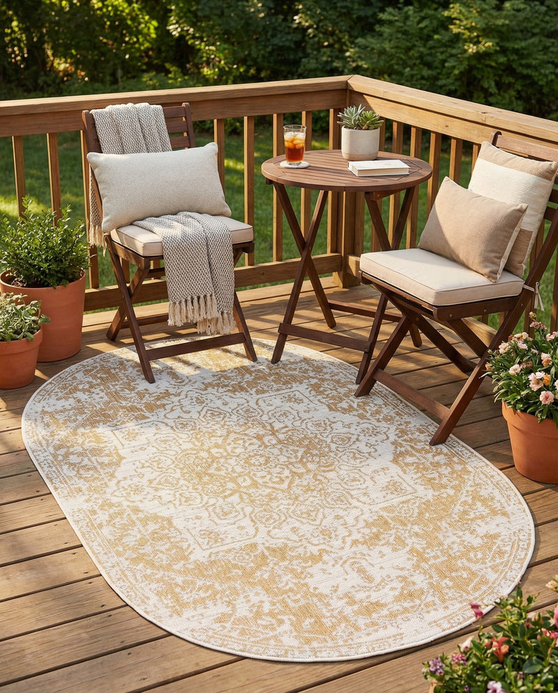 Urban Oasis Rugs Collection Area Rug -  Penthouse (Beige) Oval Beige  lifestyle 69