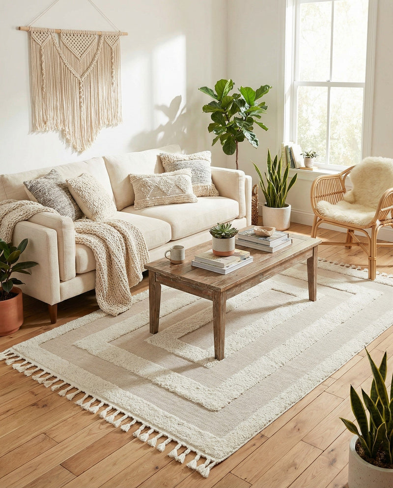 Sahara Chic Collection Area Rug -  Casablanca Rectangle Ivory  lifestyle 20