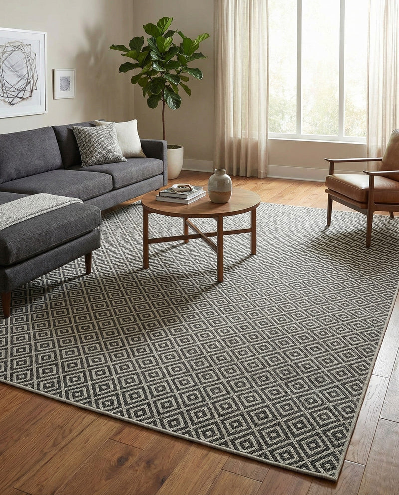 Urban Oasis Rugs Collection Area Rug -  Rooftop (Charcoal Gray) Rectangle Charcoal Gray  lifestyle 17