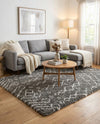 Casablanca Comfort Collection Area Rug -  Fez Rectangle Gray  lifestyle 14