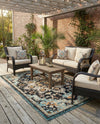 Outdoor Marrakesh Collection Area Rug -  Essaouira Rectangle Navy Blue  lifestyle 8