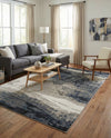 Copenhagen Edge Collection Area Rug - Nyhavn Rectangle Blue  lifestyle 53