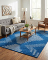 Seychelles Stripes Collection Area Rug - Mahe (Navy Blue) Rectangle Navy Blue  lifestyle 11