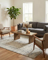 Brighton Stripes Collection Area Rug - Sussex (Ivory and Gray) Rectangle Ivory and Gray  lifestyle 21