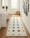 Monochrome Collection Area Rug -  Quartz Runner Black and White  lifestyle 50