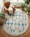 Seville Stripes Collection Area Rug -  Granada (Blue) Oval Blue  lifestyle 54