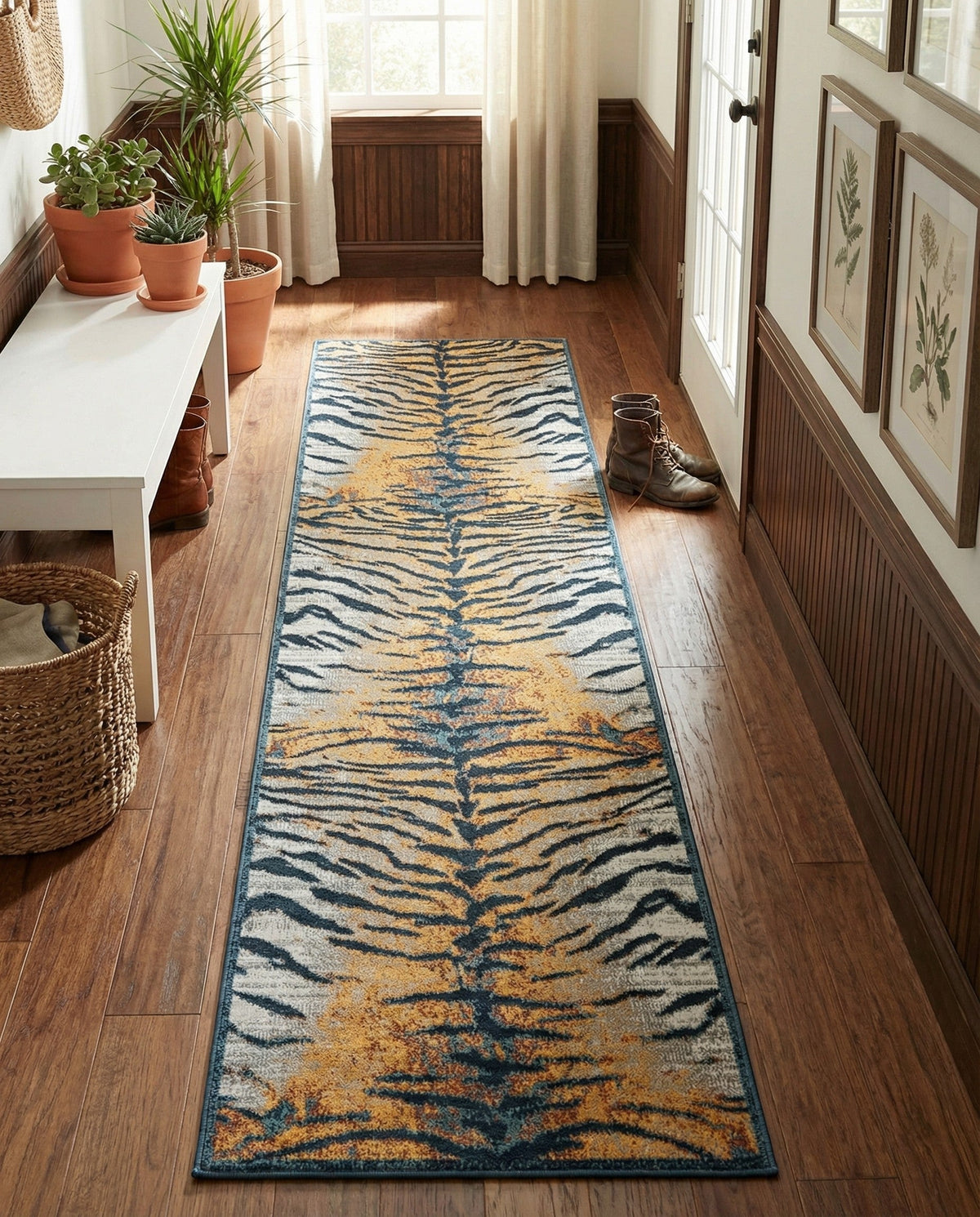 Aegean Elegance Washables Collection Area Rug -  Milos Runner Light Brown  lifestyle 49
