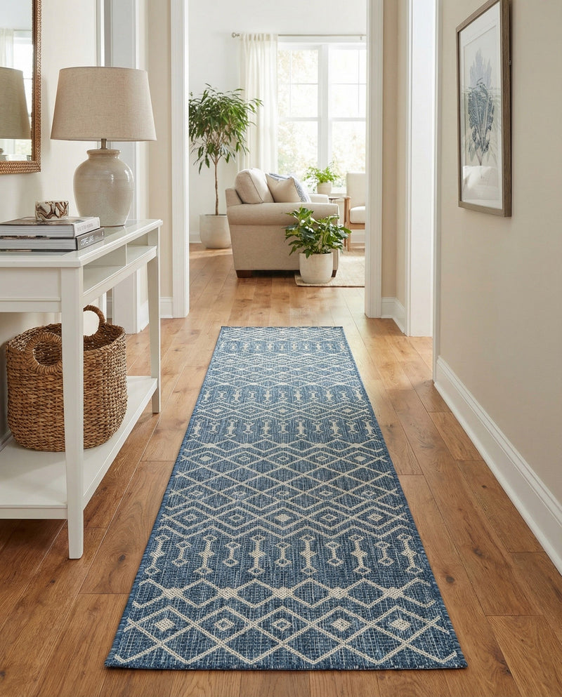 Savannah Pergola Collection Area Rug -  Pergola (Blue) Runner Blue  lifestyle 50