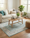 Adriana Terrace Collection Area Rug - Capri (Aqua) Rectangle Aqua  lifestyle 18