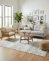 Marrakesh Lattice Collection Area Rug - Casablanca (Ivory Black) Rectangle Ivory Black  lifestyle 8