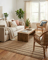 Woven Seaside Jute Collection Area Rug - Nantucket Rectangle Natural Ivory  lifestyle 54
