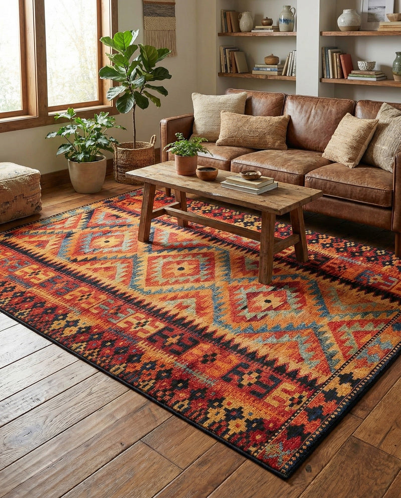 Safari Escape Rugs Collection Area Rug -  Kalahari Rectangle Multi  lifestyle 34
