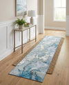 Urban Terrace Collection Area Rug -  Vertex Runner Blue and Ivory  lifestyle 59