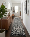 Cascade Range Collection Area Rug -  Shasta (Black and White) Runner Black and White  lifestyle 37