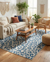 Savannah Escape Collection Area Rug -  Amazon (Blue) Rectangle Blue  lifestyle 13