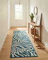 Savannah Escape Collection Area Rug -  Masai Runner Navy Blue and Ivory  lifestyle 66
