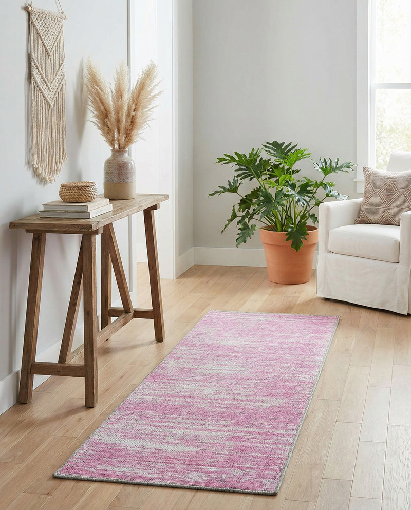 Sahara Essence Collection Area Rug - Oasis (Pink) Runner Pink  lifestyle 51