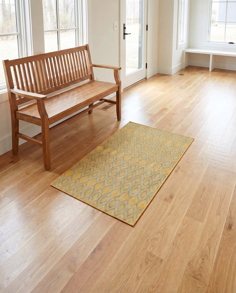Urban Oasis Rugs Collection Area Rug -  Boulevard (Yellow and Aqua) Rectangle Yellow and Aqua  lifestyle 21