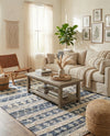 Cotton Punjab Passage Collection Area Rug - Amritsar Rectangle Ivory  lifestyle 7