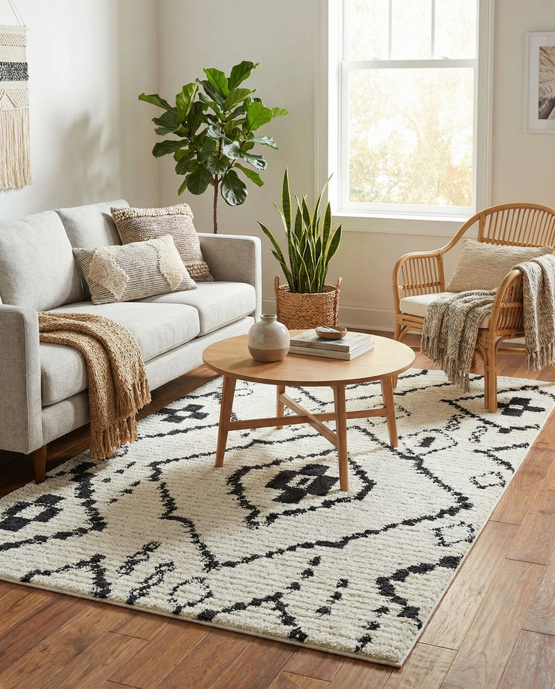 Tangier Treasures Collection Area Rug -  Chefchaouen Rectangle Ivory  lifestyle 6
