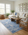 Patio Heritage Collection Area Rug - Savannah (Blue) Rectangle Blue  lifestyle 14
