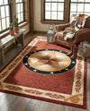 Frontier Trails Collection Area Rug - Redwood Rectangle Red  lifestyle 35