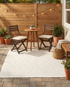 Garden Lattice Charm Collection Area Rug - Arbor (Ivory) Square Ivory  lifestyle 52